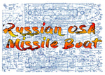 full size printed plans  scale 1:48  russian osa missile boat l 30" fire's missile for radio control