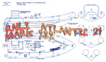 full size printed plans 1:8 scale l32" rnli 21ft 6 in atlantic 21 mark iii for r/c