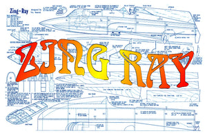 build a 3 point hydroplane 27" for radio control .15-.21 zing ray full size printed plan and building article
