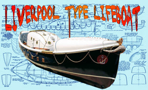 build a liverpool type lifeboat, 35ft. 6in. o.a. and scaled to 3/4 in.=1ft full size printed plan