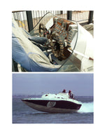 full size printed plan scale 1:12 offshore power boat racer "surfury " suitable for radio control